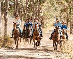 A picture of a horseback riding tour in Australia